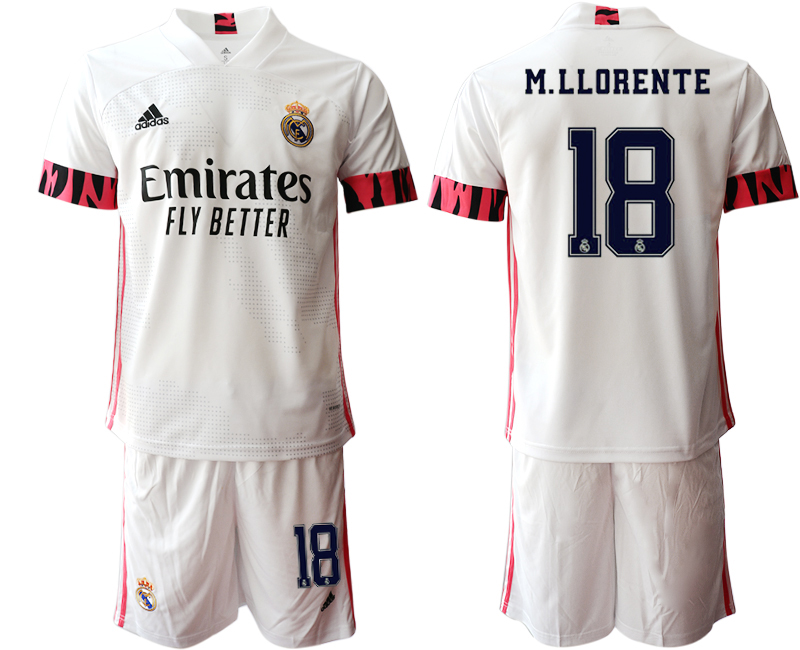 Men 2020-2021 club Real Madrid home #18 white Soccer Jerseys1
